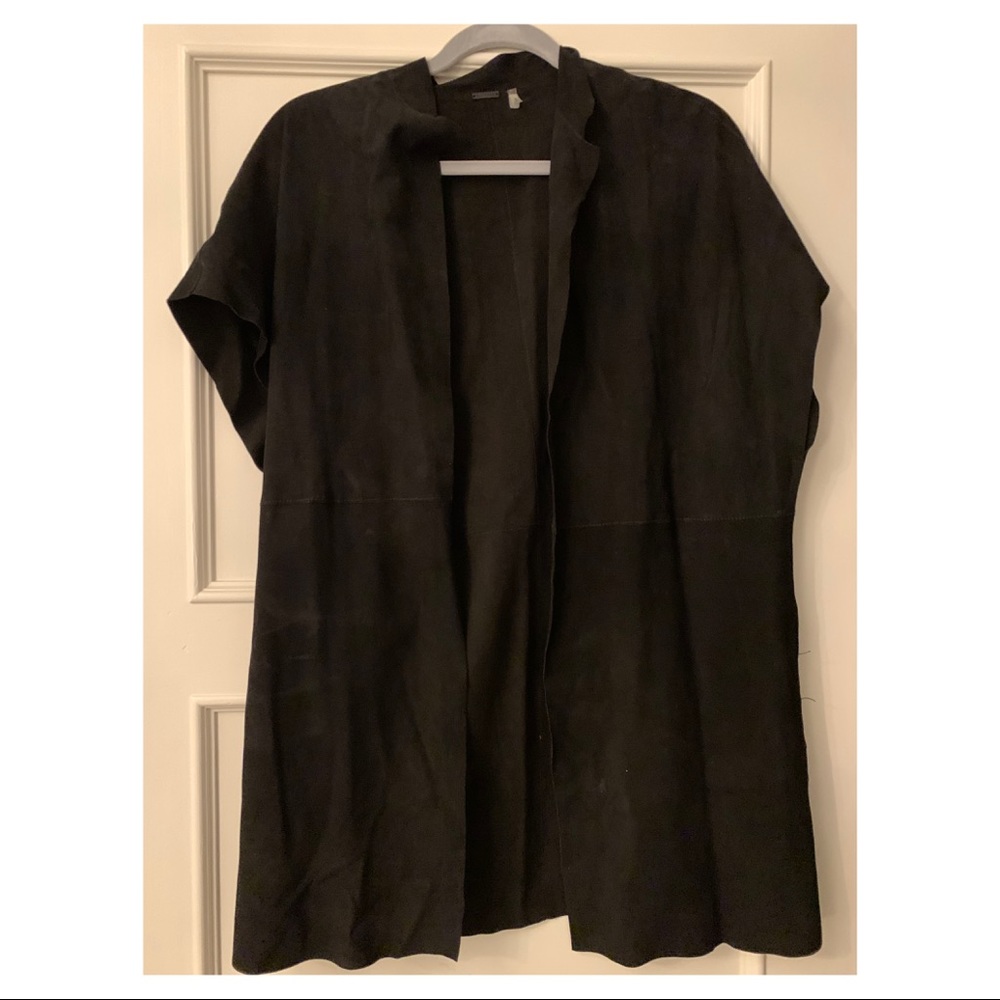 ElieTahari Suede Black Cardigan